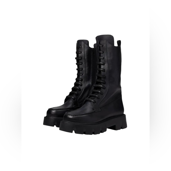 🆕 FREE PEOPLE | JONES LACE-UP BOOTS | BLACK | SIZE: US 8 (EU 38.5) - Picture 5 of 12